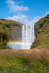 Skógafoss Waterfall rainbow - Iceland