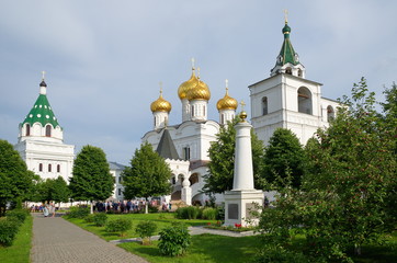 Fototapeta na wymiar Kostroma, Russia - July 25, 2019: Holy Trinity Ipatiev monastery. Golden ring of Russia