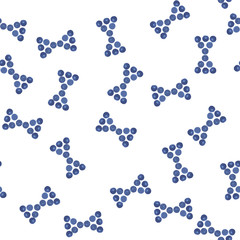 Pattern seamless of bow is blue vector
