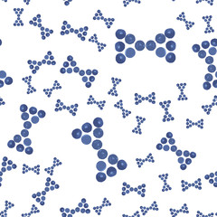 Pattern seamless of bow is blue