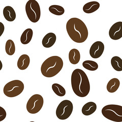 Seamless pattern coffee beans
