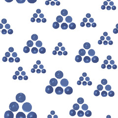 Vector seamless pattern made of triangleis blue