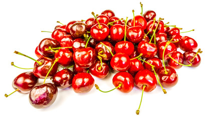 Naklejka na ściany i meble cherries isolated on white background