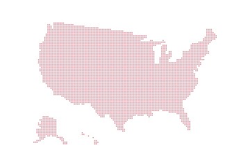 Pixel map of United state of America. Vector dotted map of United state of America isolated on white background. vector illustration.