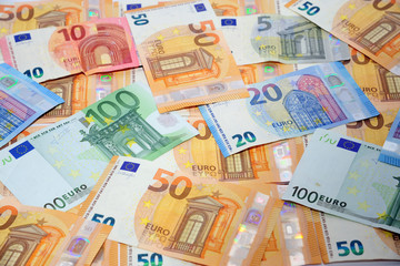 Euro money cash banknote, inflation and cost of the life