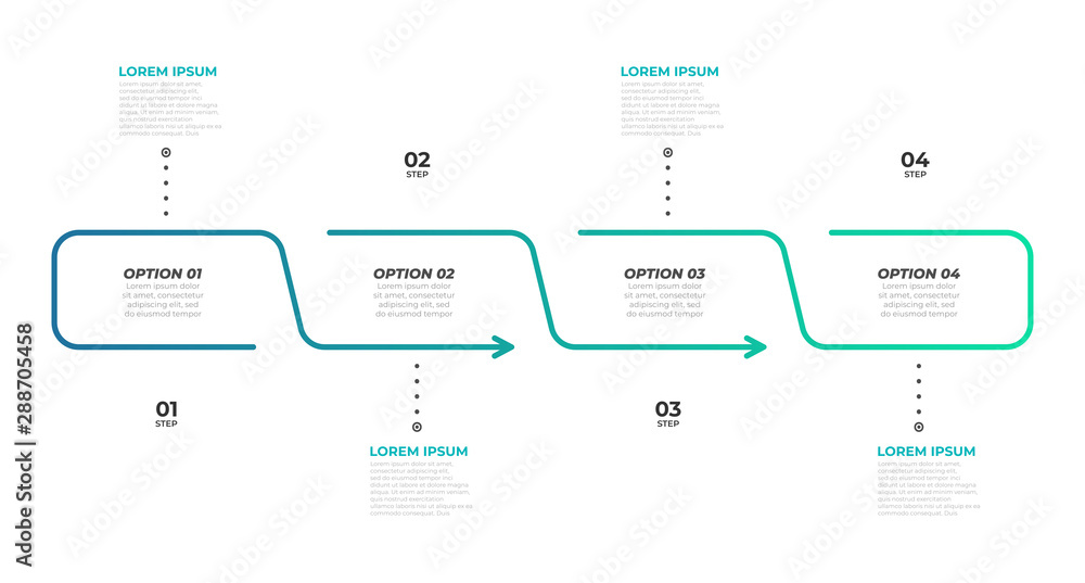 Poster timeline infographic template with arrows design. vector eps10 illustration. can be used for workflo