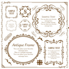 カリグラフィーフレーム　広告　パンフレット　カードデザイン