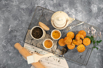 Moon Festival Cakes with Tea