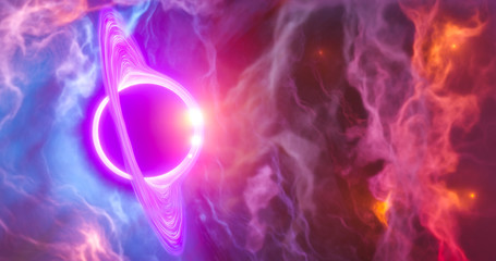 Black hole and nebula concept colorful space elements interstellar gas black hole event horizon deep space travel interplanetary travel alien worlds 