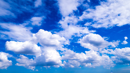 Obraz na płótnie Canvas blue sky with cloud closeup . Closeup blue sky and fluffy clouds background