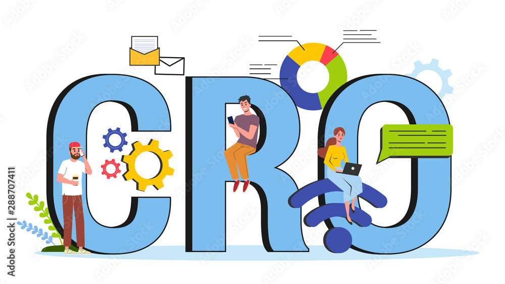 Canvas Prints cro or conversion rate optimization concept. idea of business