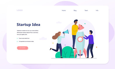 People build rocket. Business character start the project