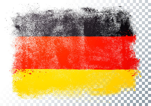 Vector illustration isolated germany flag with old grunge and vintage texture