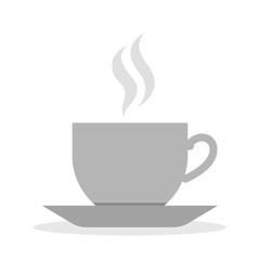 Coffee cup icon. Brown drink, morning beverage with sugar