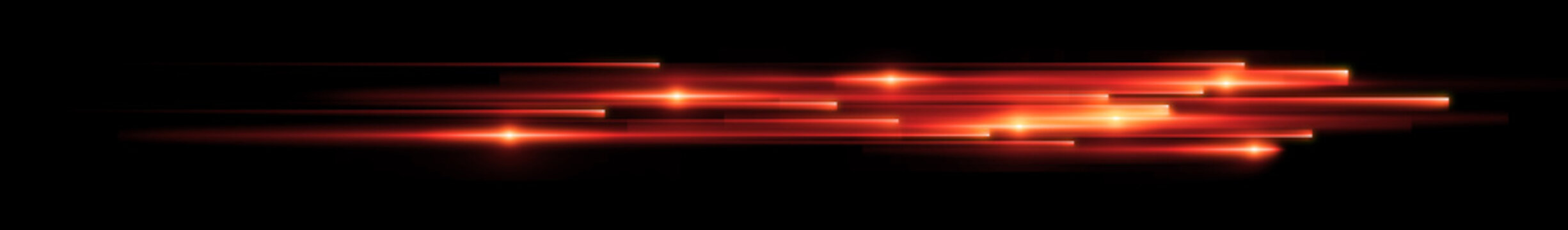 Dynamic lights shape on dark background. High speed optical fiber concept. 3d rendering