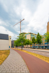 Naklejka premium EINDHOVEN, NETHERLANDS - JULY 27, 2018 : Street view of Downtown Eindhoven, Netherlands