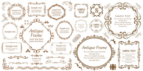 カリグラフィーフレーム　広告　パンフレット　カードデザイン