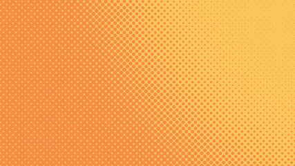 Orange retro comic pop art background with dots, cartoon halftone background vector illustration eps10