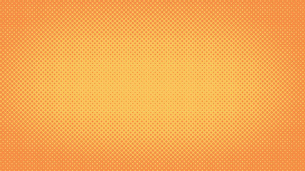 Orange retro comic pop art background with haftone dots design. Vector clear template for banner or comic book design, etc