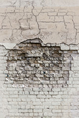 Crack in old brick wall.