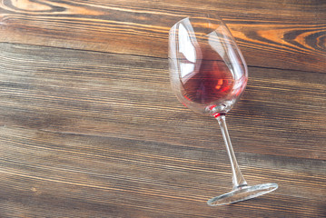 Glass of red wine