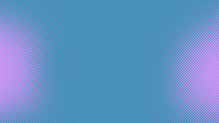 Blue and violet pop art background in retro comic style with halftone dots, vector illustration of backdrop with isolated dots