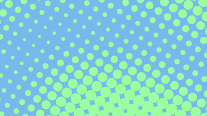 Turquoise and blue dotted background in pop art retro style, vector illustration