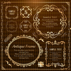 カリグラフィーフレーム　広告　パンフレット　カードデザイン