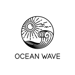 ocean waves line art