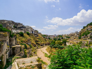 Ancient ruins in Ginosa, Apulia, south Italy