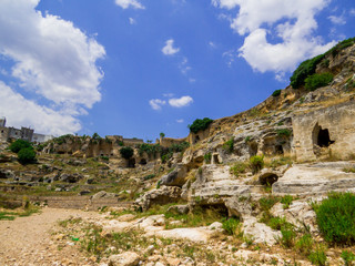 Ancient ruins in Ginosa, Apulia, south Italy