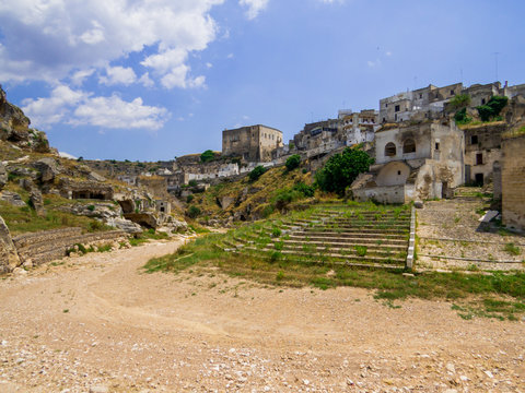 Ancient ruins in Ginosa, Apulia, south Italy