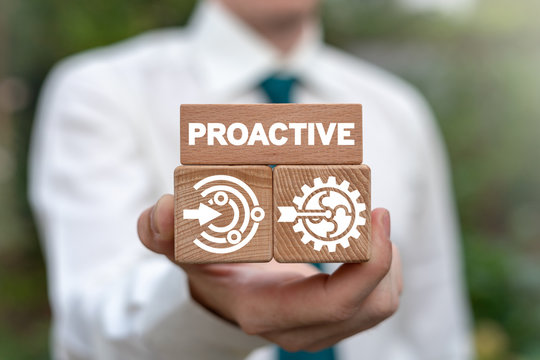 Proactive Proactivity Influence Initiative Business concept.