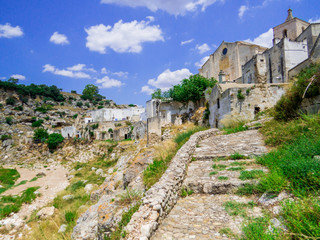 Ancient ruins in Ginosa, Apulia, south Italy