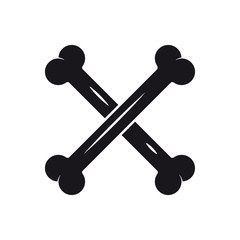 Crossed bones vector icon