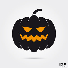 Halloween pumpkin icon vector illustration