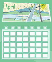 calendar, april