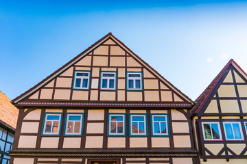 Half timbered house in Rinteln. Germany