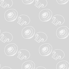 seamless pattern with vegetables mushrooms