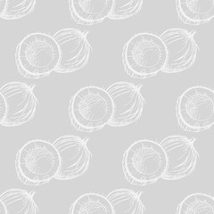 coconut exotic, tropical seamless pattern