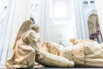 Angels Holding the Pillow under François II and Marguerite of Foix Heads in Nantes Cathedral, France
