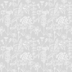 seamless floral pattern with wild flower
