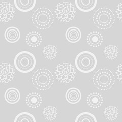 circles, netting and rings Seamless geometric abstract pattern