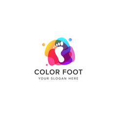 color travel logo vector icon