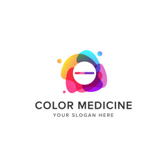 Fototapeta na wymiar color medical logo vector icon