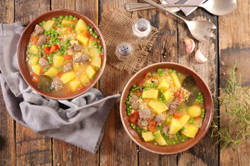 vegetable soup with beef and spices