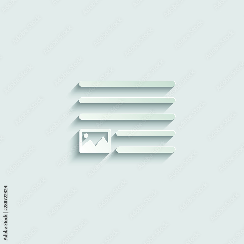 Poster text positions icon. text edit icon set. alignment-page, text formatting sign vector paper icon with