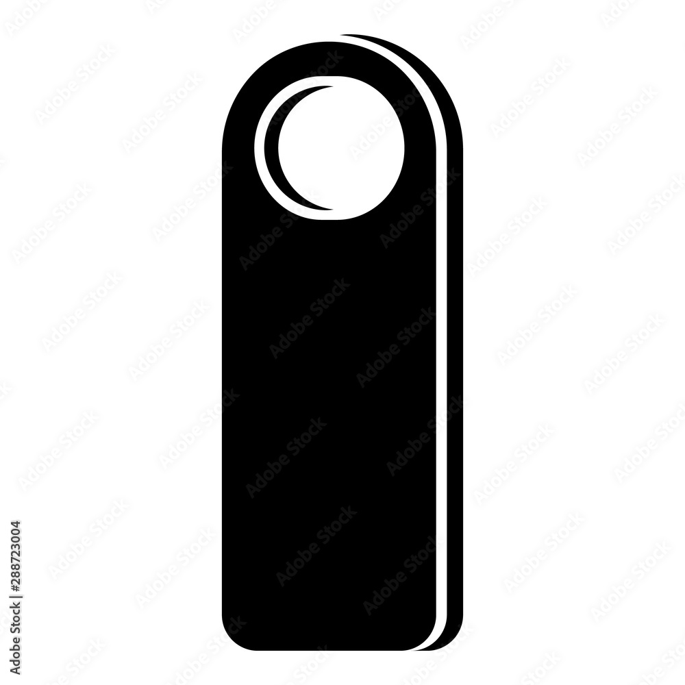 Poster door tag icon. simple illustration of door tag vector icon for web design isolated on white backgrou