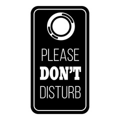 Dont disturb door tag icon. Simple illustration of dont disturb door tag vector icon for web design isolated on white background