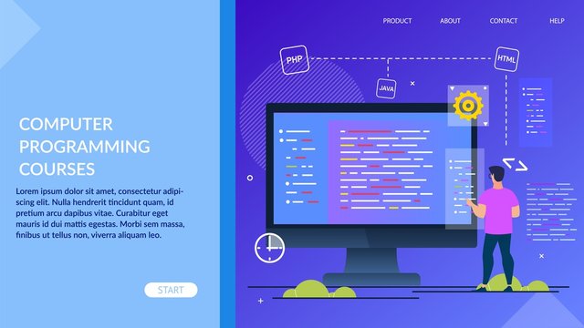 Informative Poster Computer Programming Courses.